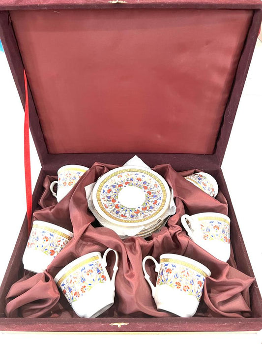 Hand Painted Turkish Coffee Set for 6